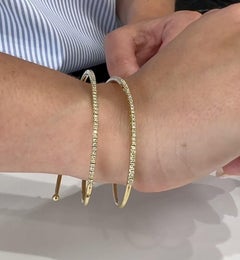 Flexible Spiral Wrap Diamond Bracelet in 18K Yellow Gold