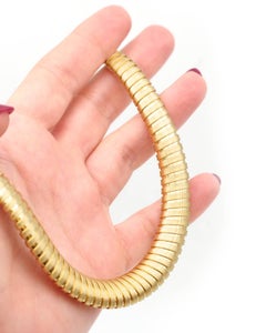Flexible tubogas necklace in 18k gold