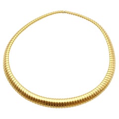 Flexible tubogas necklace in 18k gold