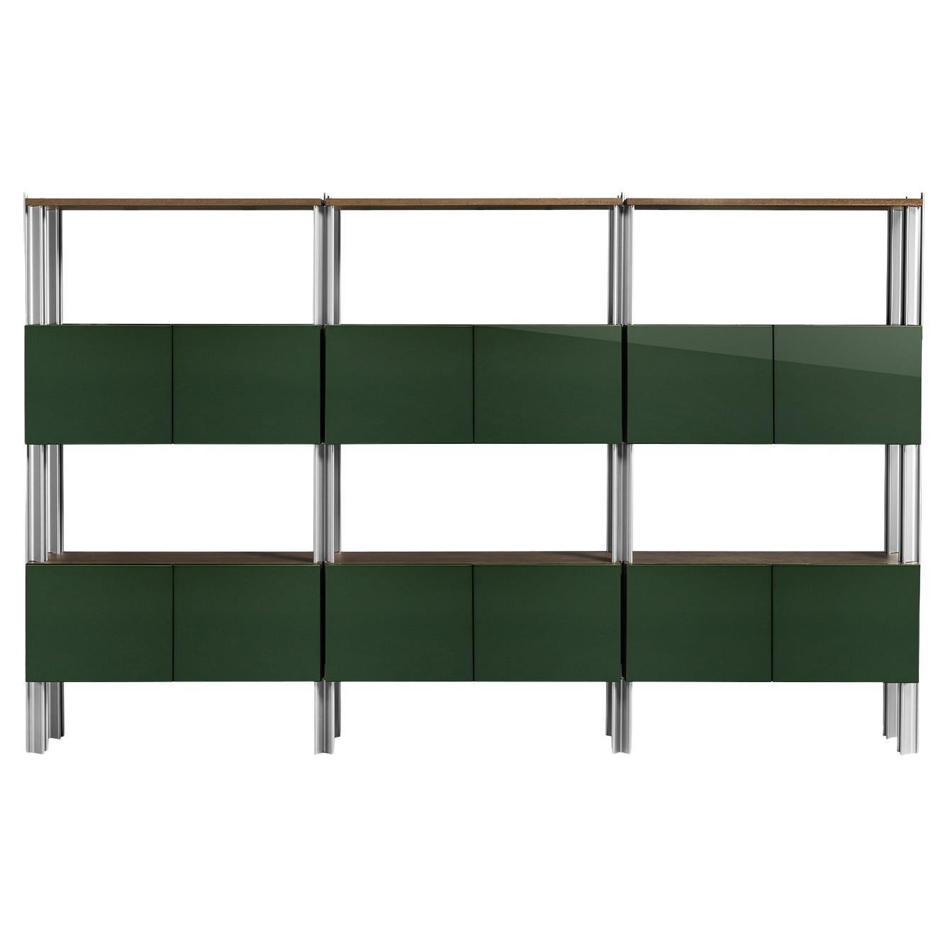 Estantería de madera y metal Flexor Green de Gio Ponti