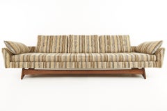 Flexsteel Adrian Pearsall Style Mid Century Walnut Gondola Sofa
