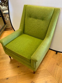 Flexsteel Midcentury Green Upholstered Modern Lounge Chair