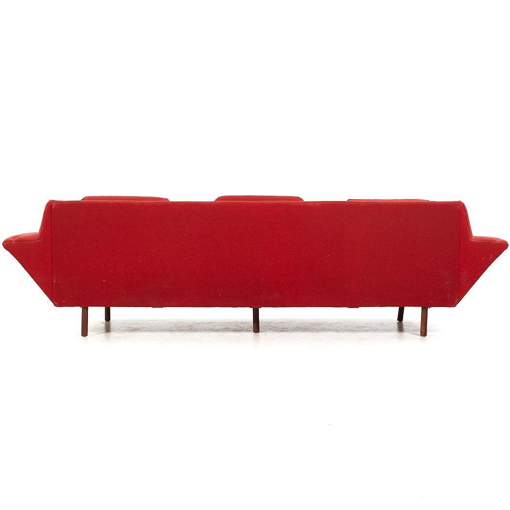Mid-Century Modern Flexsteel Mid Century Thunderbird Walnut Sofa For Sale