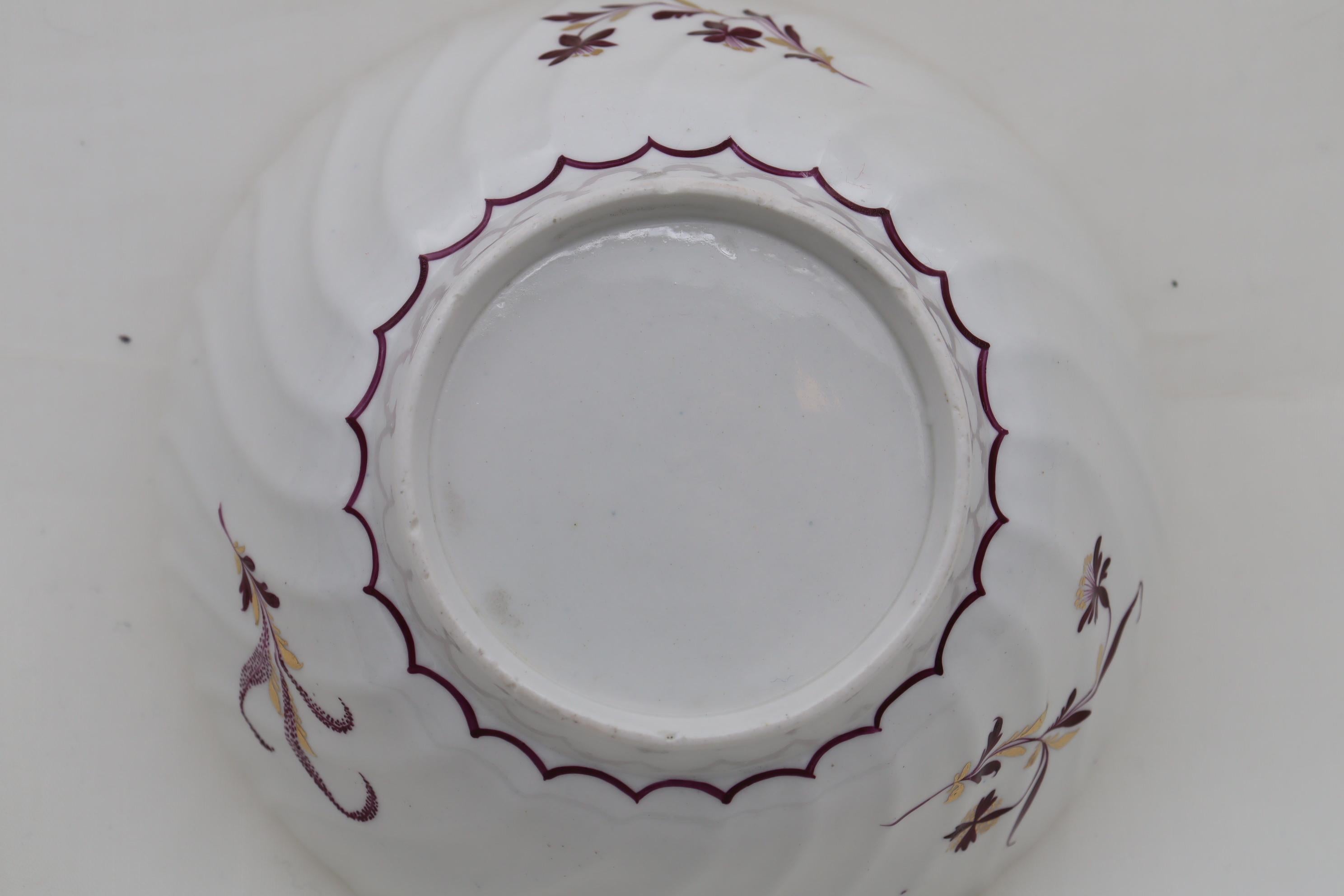 Late 18th Century Flight and Barr Fluted Porcelain Slop or Waste Bowl