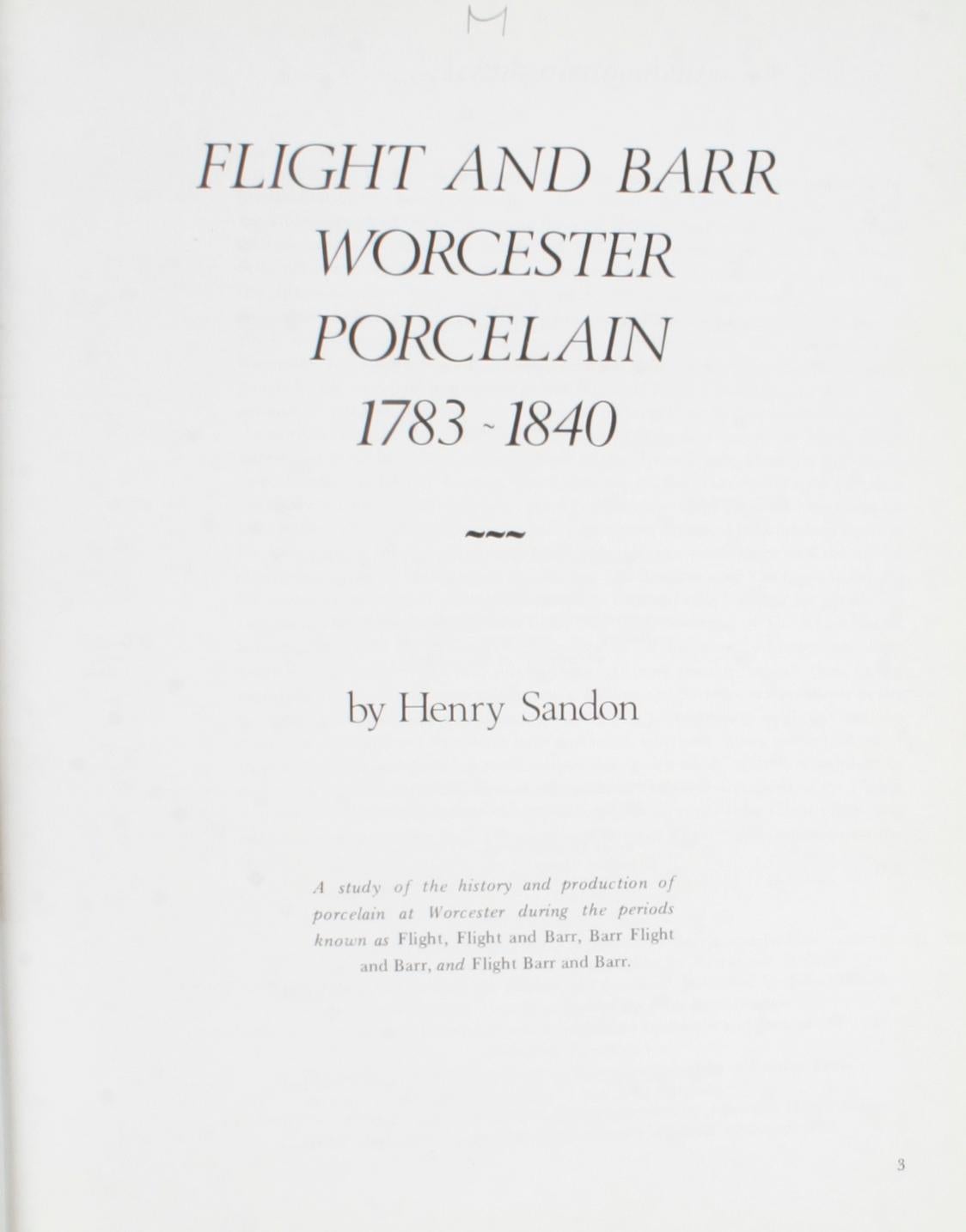 Porcelana de Flight, Barr & Worcester 1783-1840 por Henry Sandon Inglés en venta