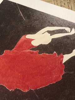 "Flight" par Louis Shields Impression d'archives figurative sur papier aquarelle texturé