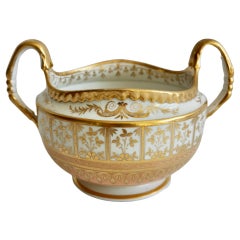 Flight Barr and Barr Open Sucrier Bowl, Pale Peach and Gilt, Regency, 1816-1820