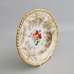 Flight Barr and Barr Small Porcelain Bowl, Gilt Seaweed, Regency 1816-1820