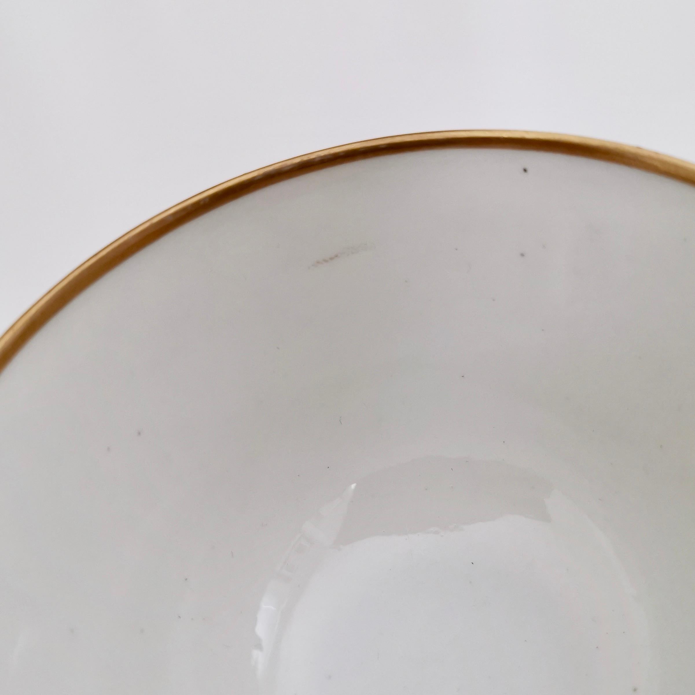 Flight Barr and Barr Teacup, Peach Orange with Gilt Pattern, Regency, circa 1815 5