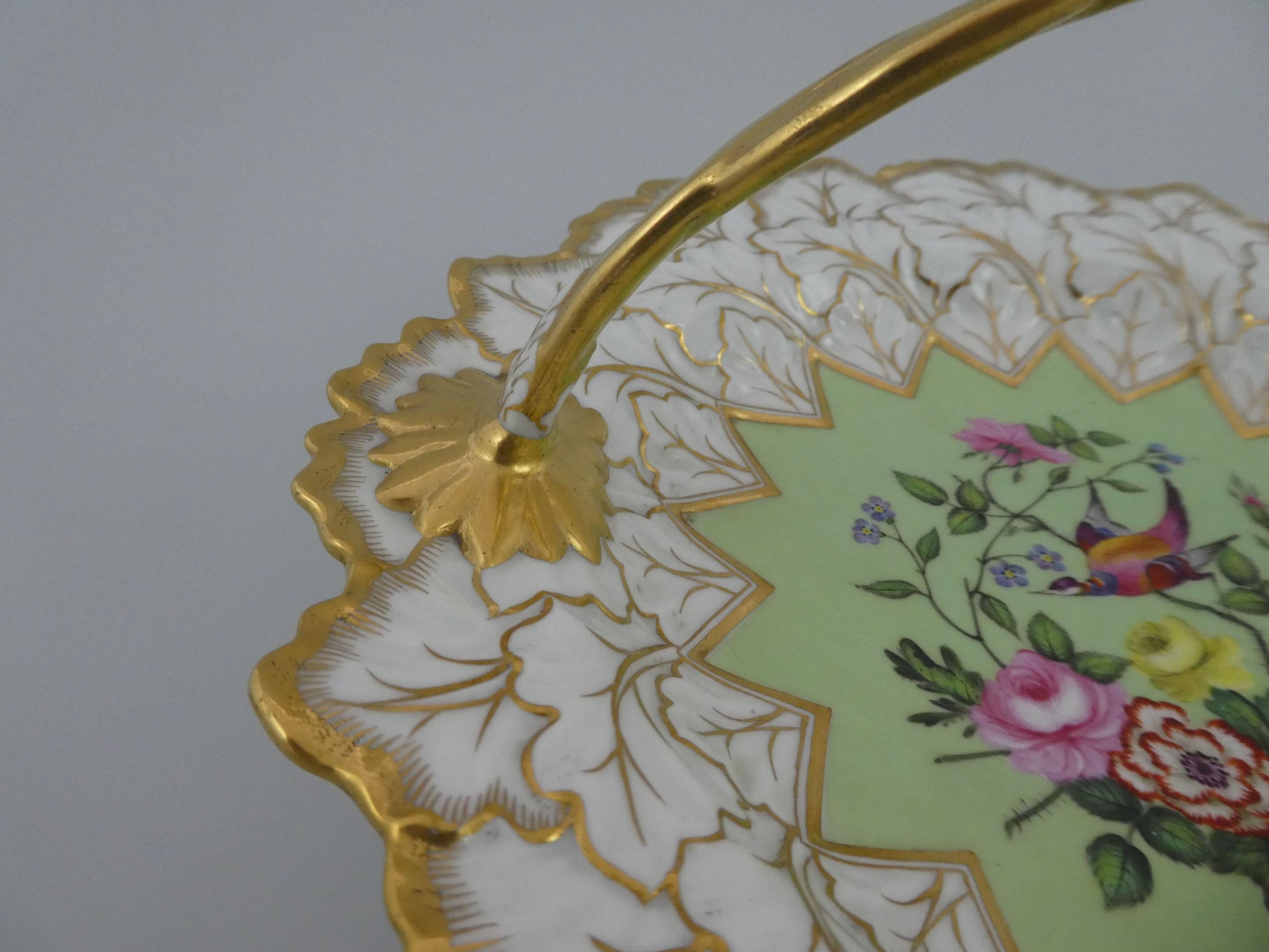 English Flight Barr and Barr Worcester Porcelain Card Tray, circa 1815