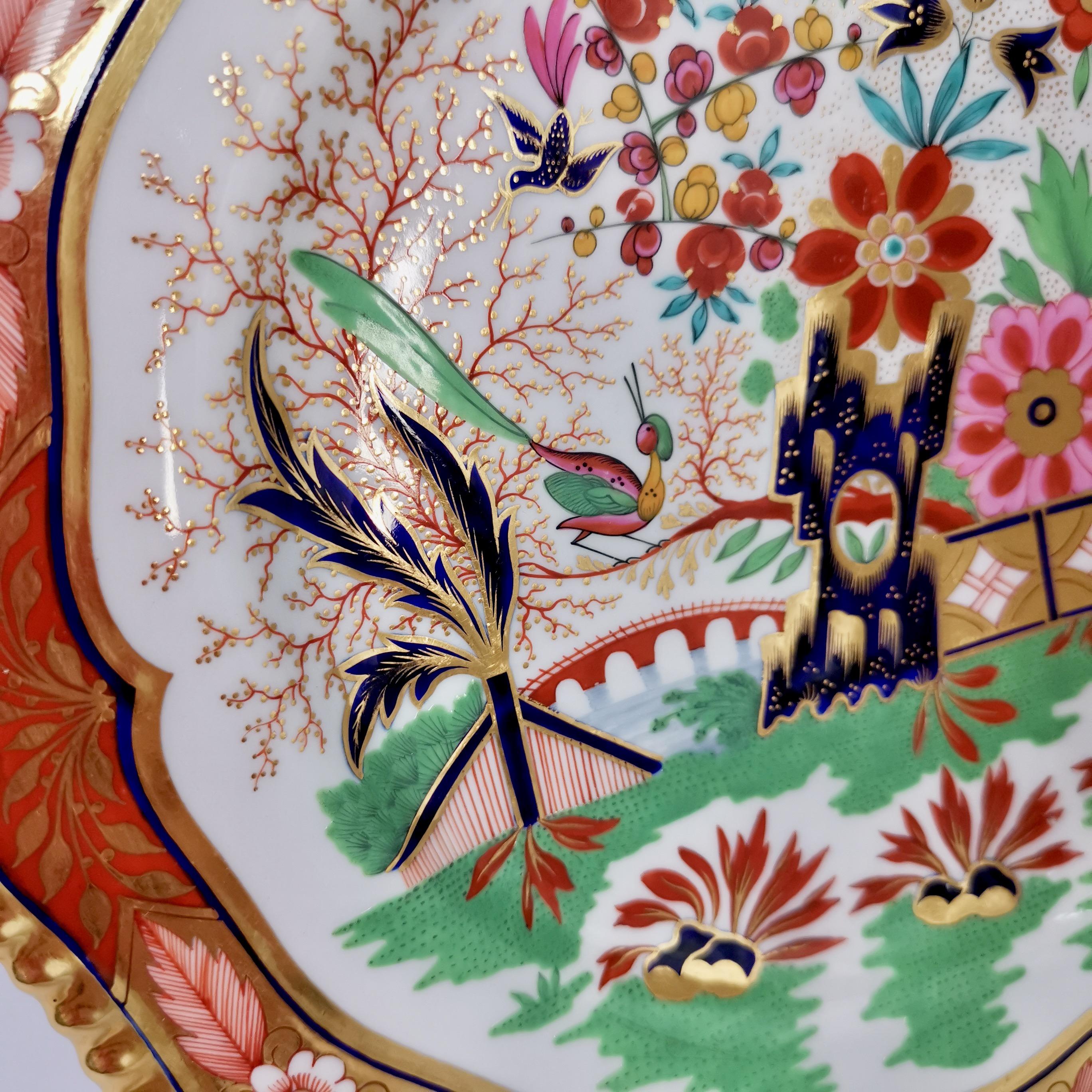 Flight Barr & Barr Pair of Porcelain Plates, Rich Imari Pattern, Regency ca 1825 4