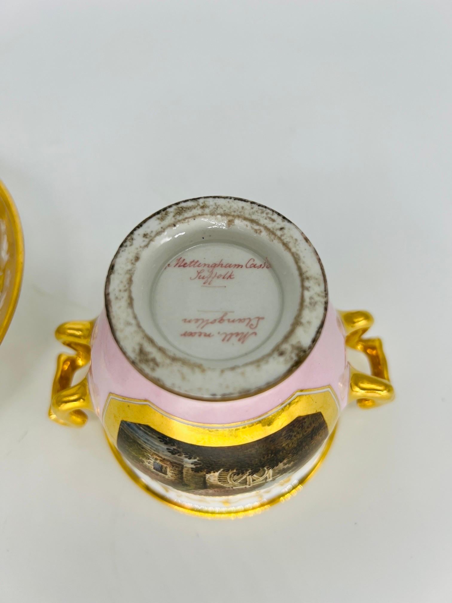 Tasse et soucoupe de cabinet en porcelaine de Barr & Barr Attr Thomas Baxter, vers 1815 en vente 1