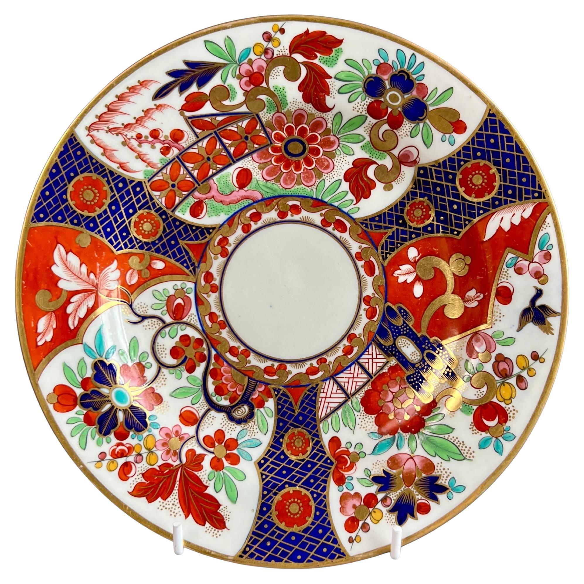 Flight Barr & Barr Porcelain Dessert Plate, Rich Imari, Regency, circa 1815