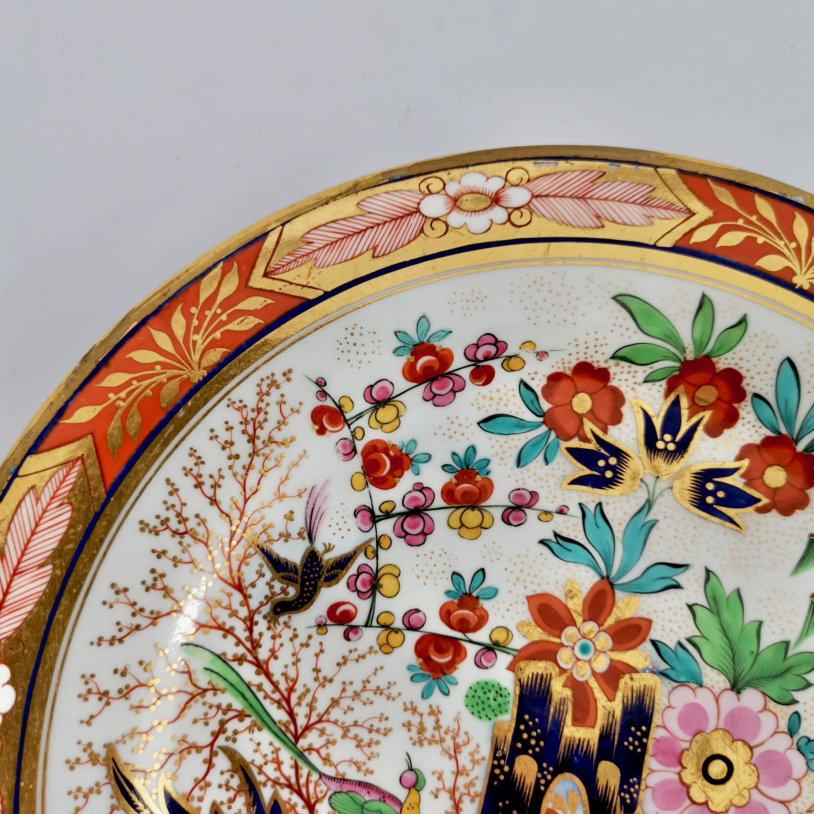 Flight Barr & Barr Porcelain Plate, Rich Imari Pattern, Regency, circa 1815 In Good Condition In London, GB