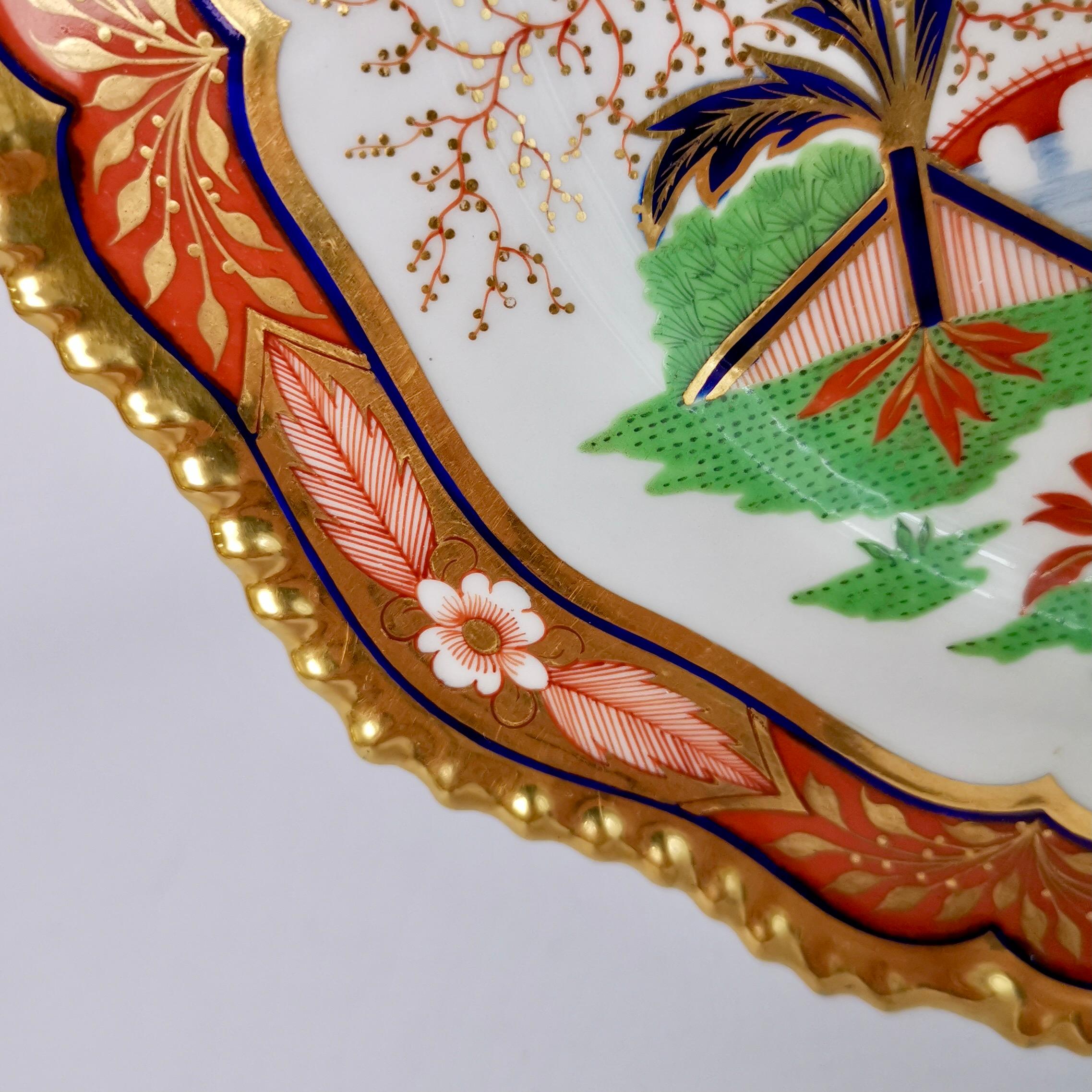 Flight Barr & Barr Porcelain Plate, Rich Imari Pattern, Regency ca 1825 3