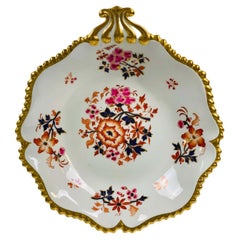 Flight Barr Barr Worcester Hand-Painted Shell Shaped Dish with Gilded Edge