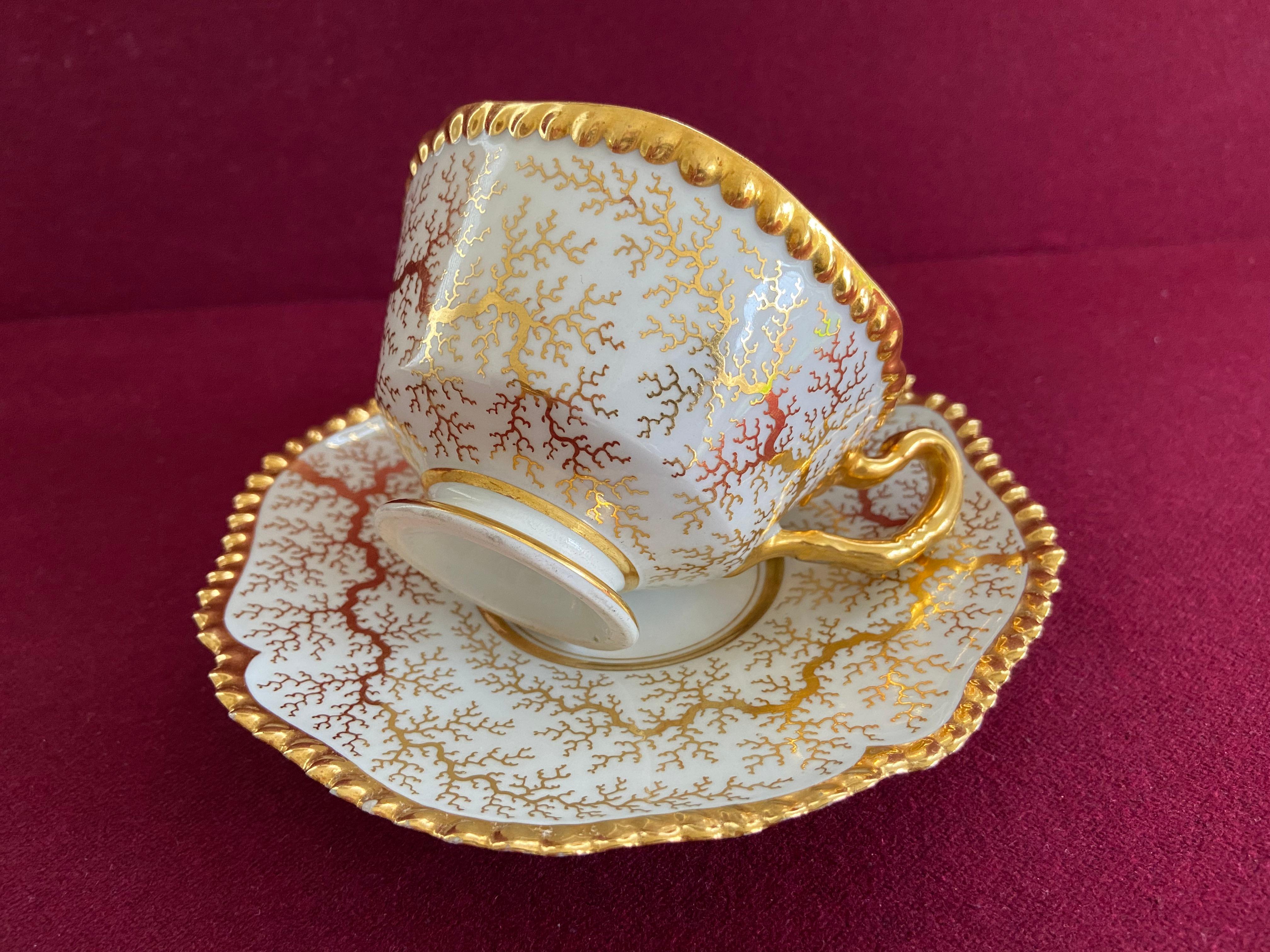 Hand-Painted Flight Barr & Barr Worcester Porcelain Part Tea Set C.1820-1825