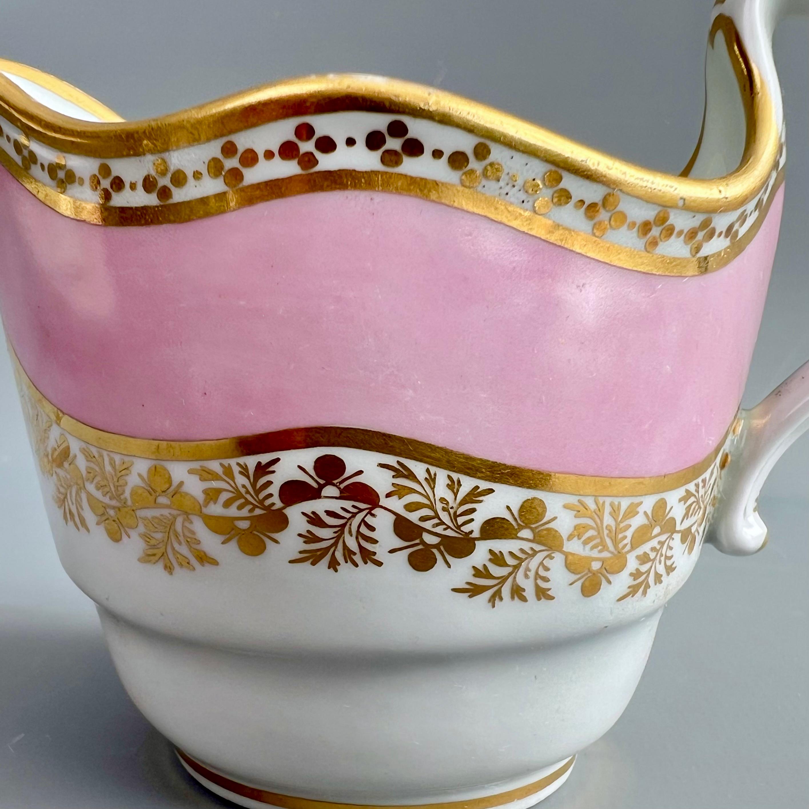 Vuelo y Barr Juego de Té Cabaret Solitario, Rosa y Dorado, Neoclásico ca 1800 en venta 2