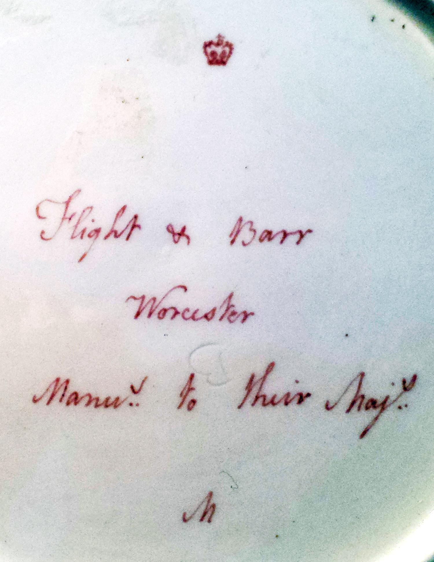 Flight & Barr Worcester Botanischer Porzellanteller, ca. 1792-1800 im Angebot 1