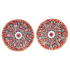 Flight & Barr Worcester Large Queen Charlotte Pattern Porcelain Plates