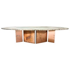 Flight Contemporary Low-Coffee Table, 120x80cm Rose Glass Legs, Silvered Glass