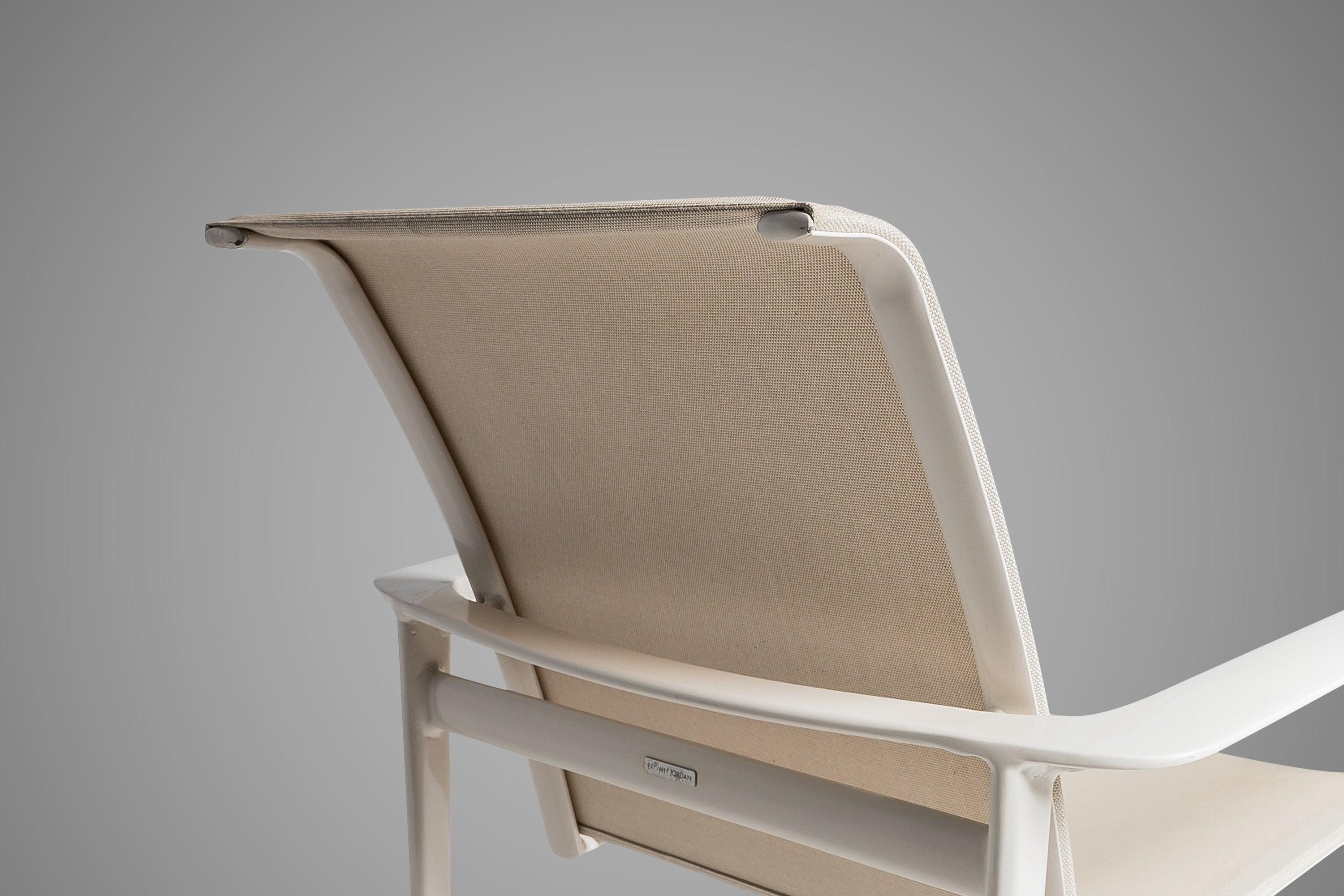 Fauteuil de salon empilable Flight Sling avec pouf par Brown Jordan, États-Unis en vente 3