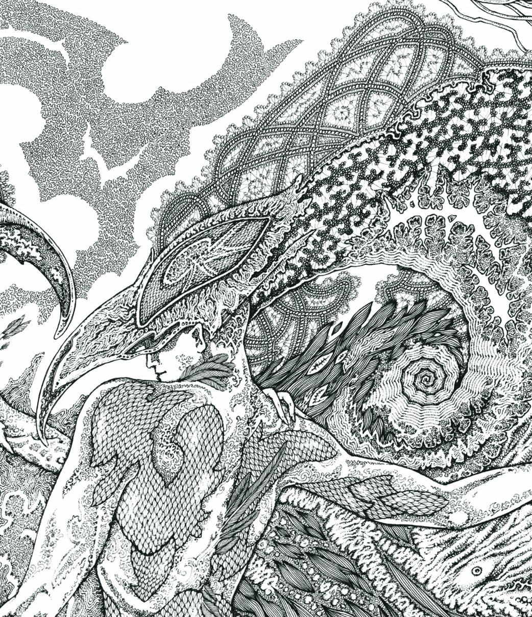 Dessin « Light to Eternity » à l'encre noire Bon état - En vente à Hong Kong, HK