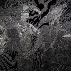 Flight to Eternity, Museum-Grade Silver Embroidery Large Tapestry