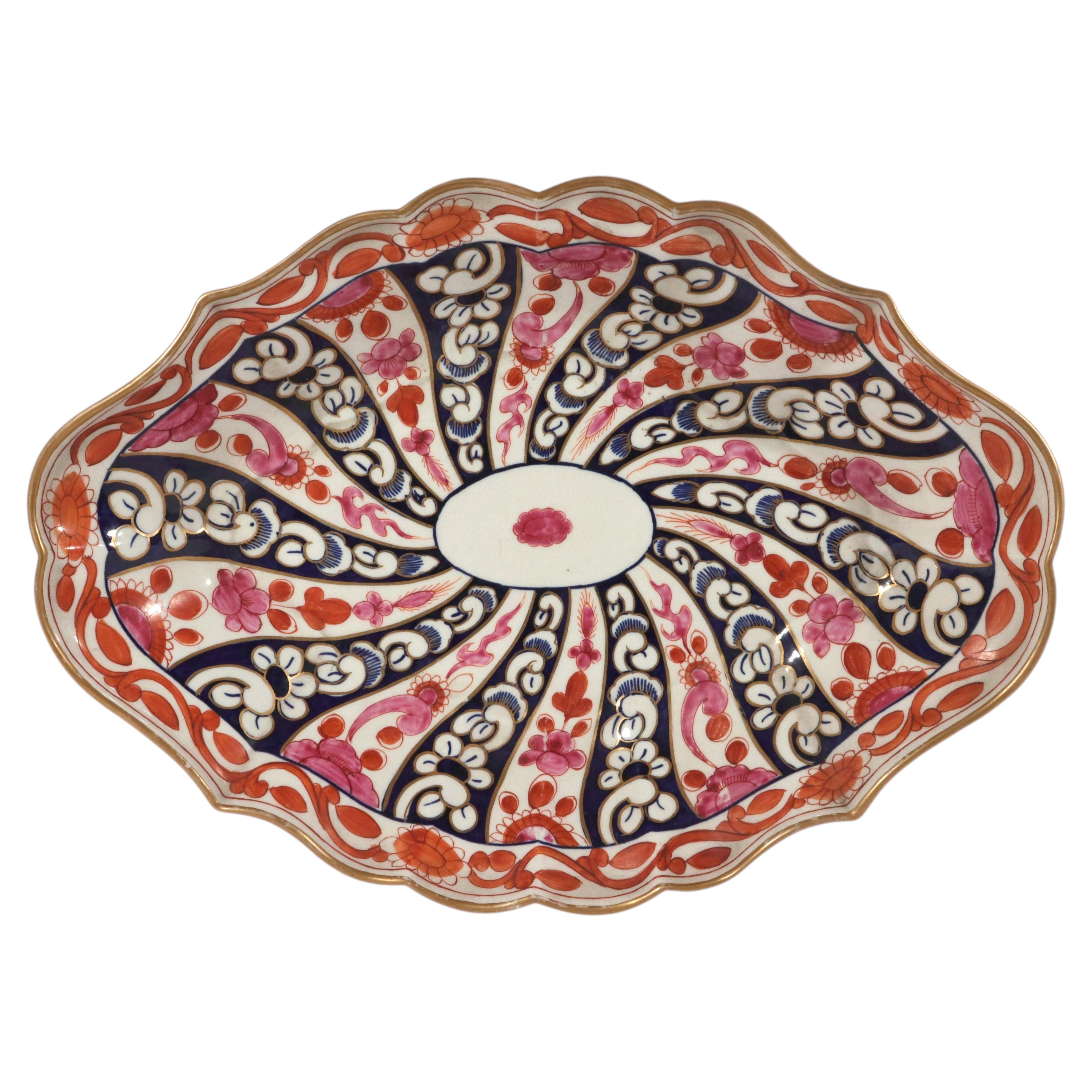 Flight Worcester Porcelain Queen Charlotte Pattern Diamond-shaped Dish