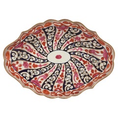 Flight Worcester Plat en porcelaine à motif de la Reine Charlotte en forme de diamant