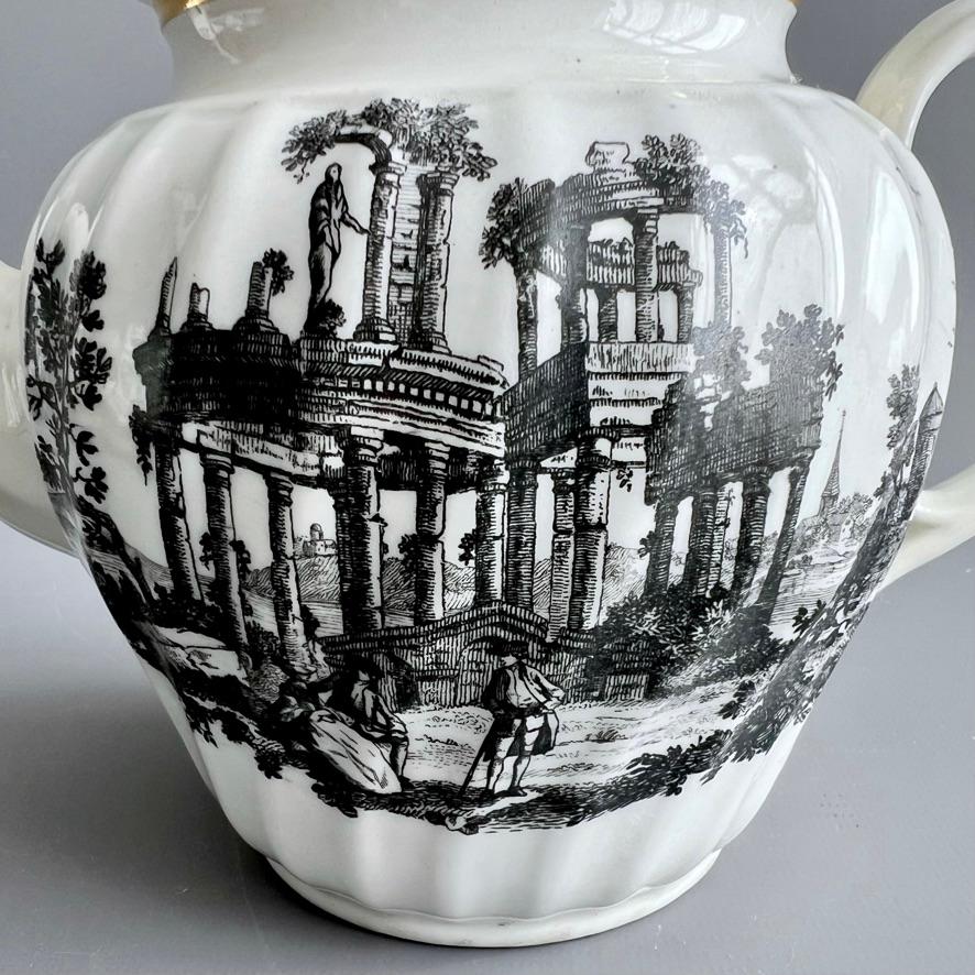 Porcelain Flight Worcester Teapot Set, Monochrome Print 