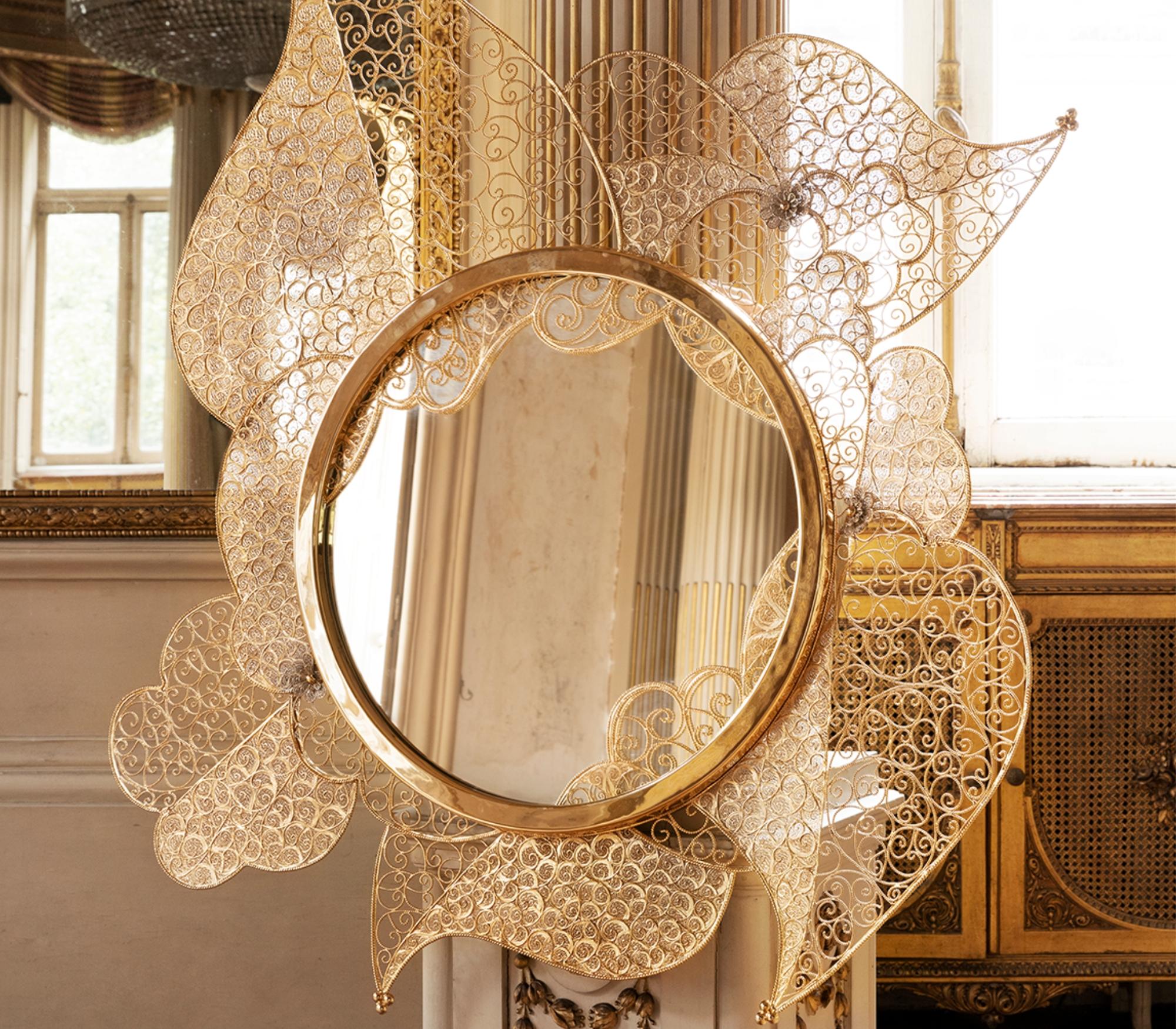 Miroir filigrane fait main et miroir Boca do Lobo en vente 7