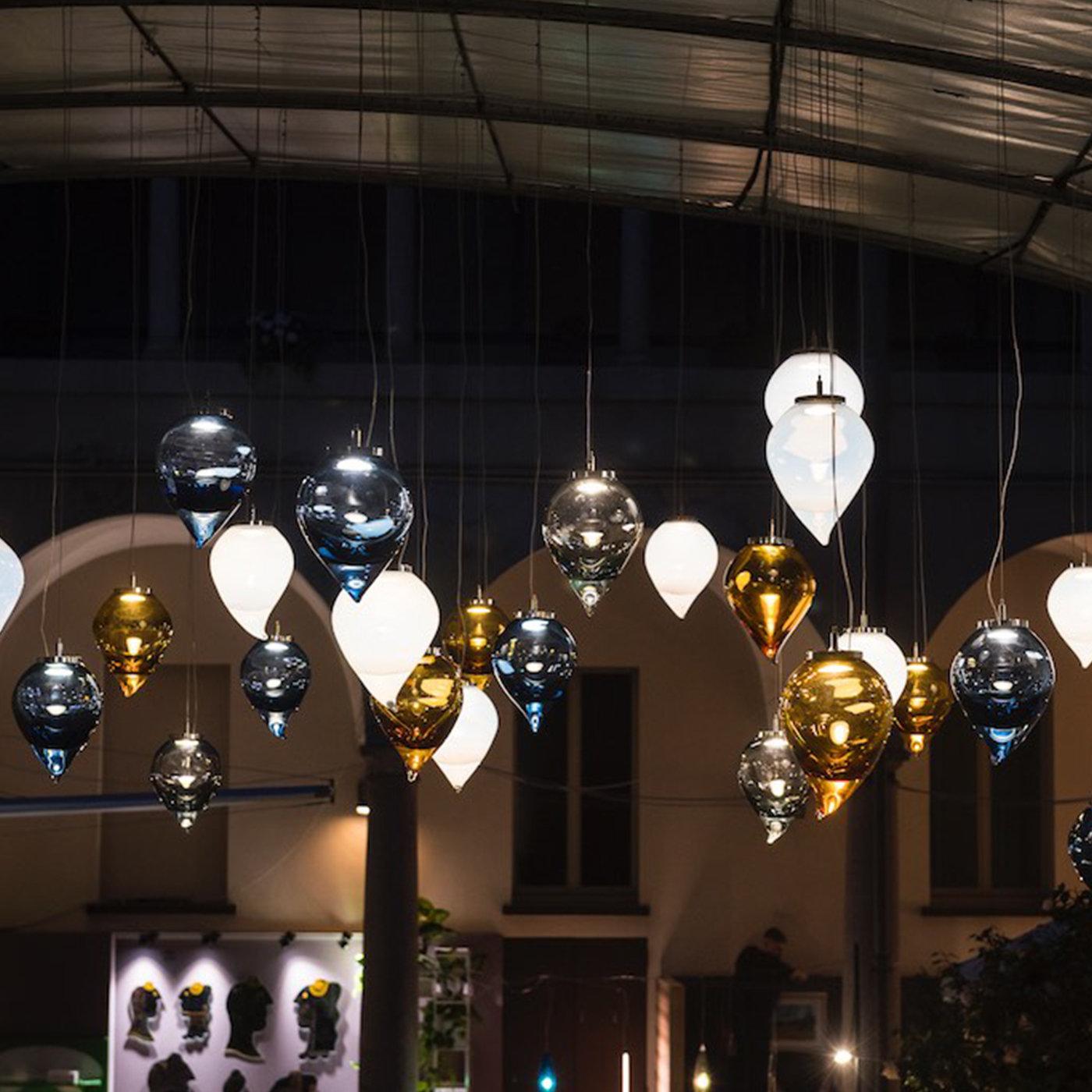 Italian Flik Black Ceiling Lamp For Sale