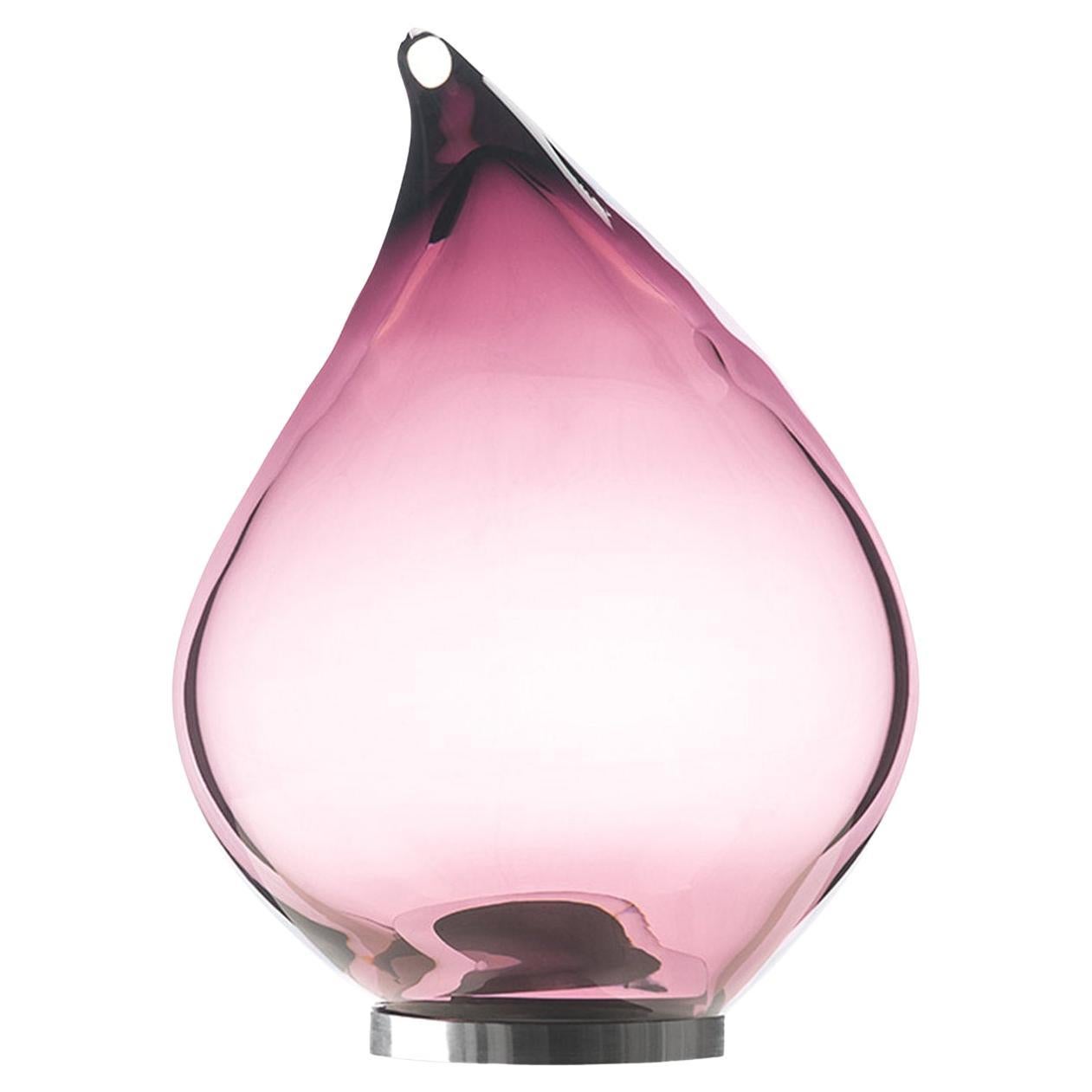 Flik Pink Amethyst Table Lamp by Karim Rashid For Sale