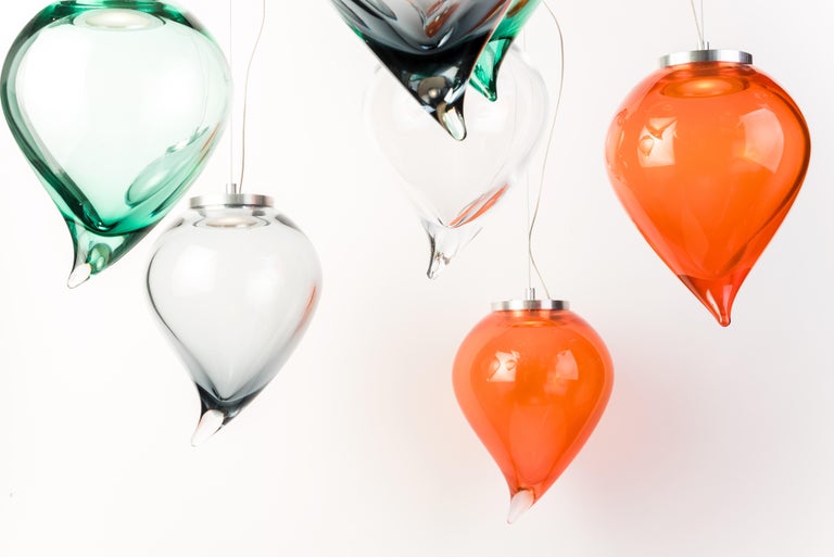 Italian 21st Century Karim Rashid Suspension Lamp Murano Glass Various Colors For Sale