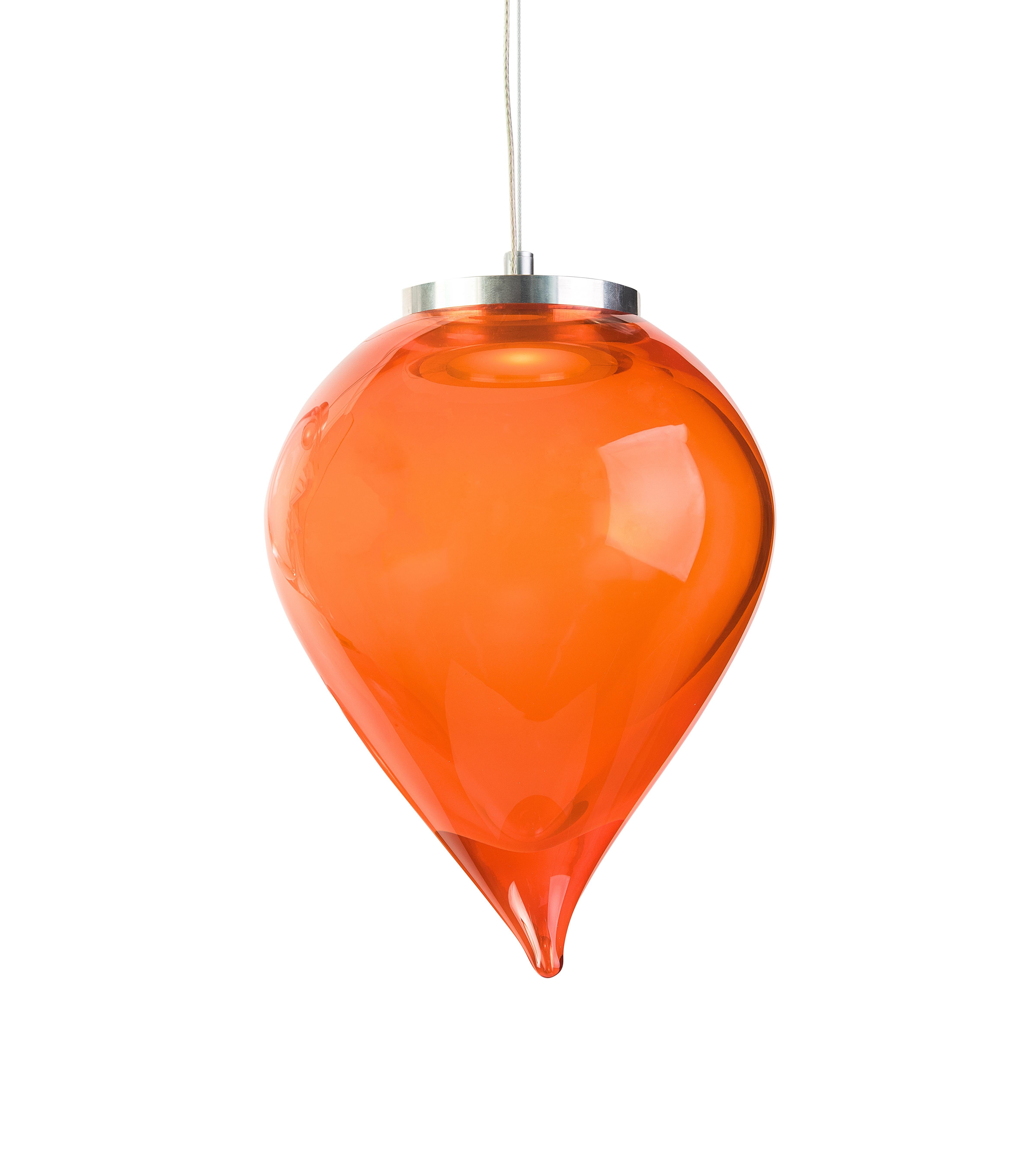 21st century Karim Rashid Flik suspension lamp Murano glass various colors
Karim Rashid has designed Flik for Purho, a lamp which by the designer’s definition is “forged by fire but resembling a drop of water”. A demonstration that the clash