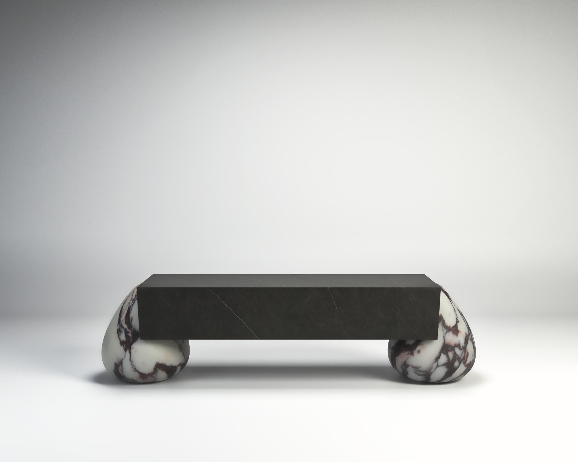 Flint bench by Marmi Serafini
Dimensions: 156,6 x 38 H 41 cm
Materials: Marble, wood
Weight: 150 kg

