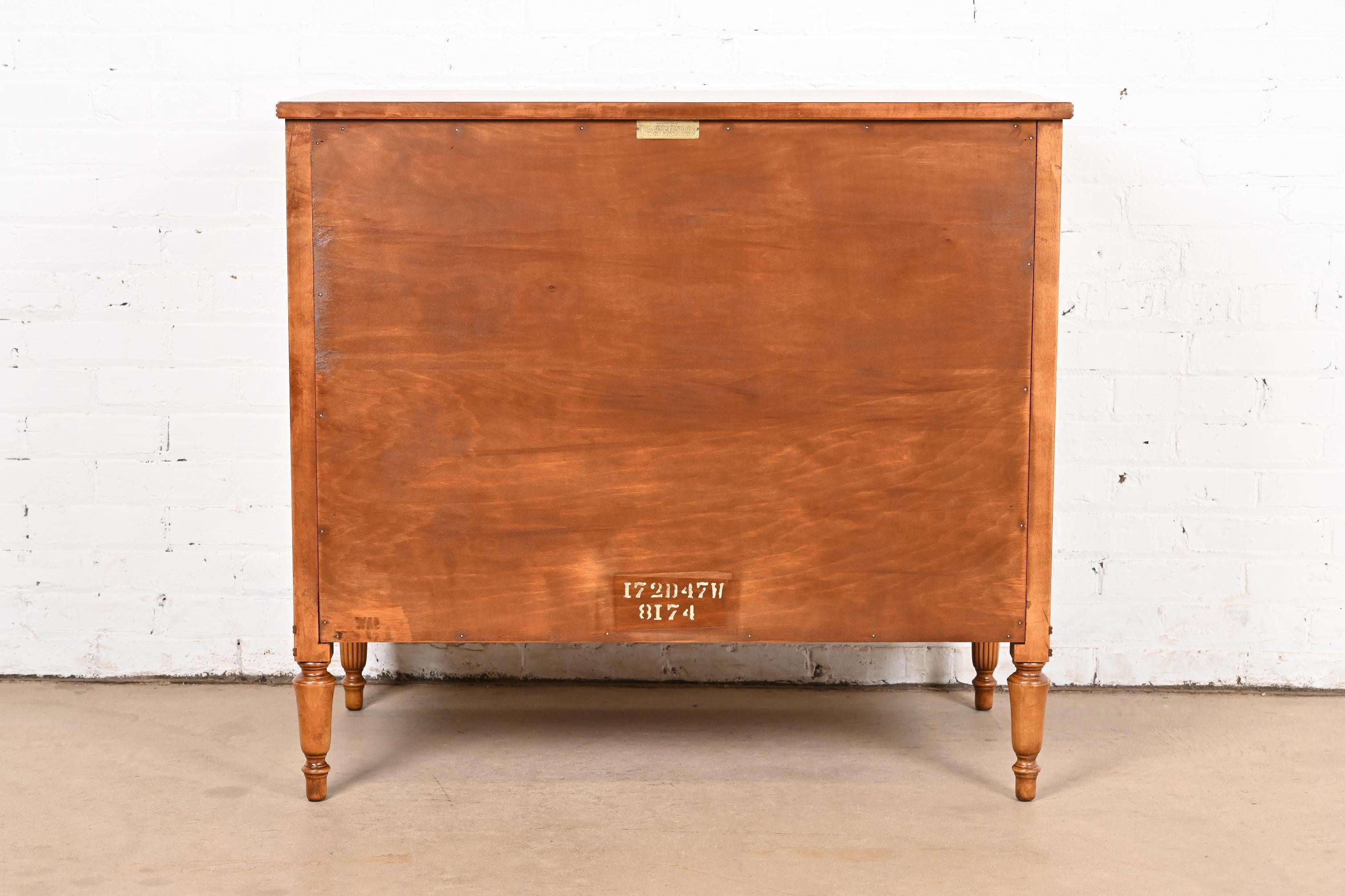 Flint & Horner Antique French Regency Louis XVI Burled Walnut Buffet Server For Sale 3