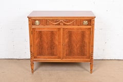 Flint & Horner Antique French Regency Louis XVI Burled Walnut Buffet Server