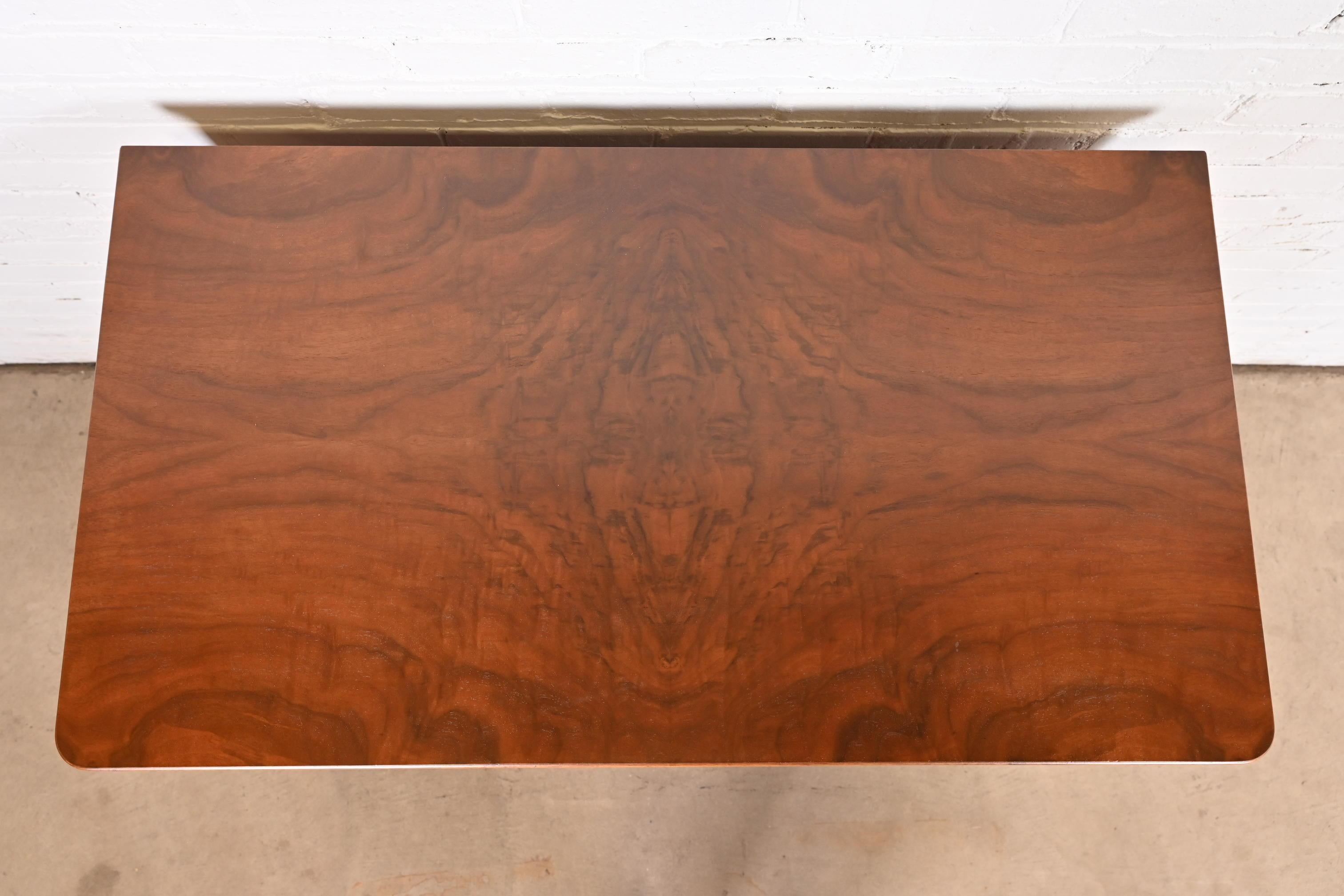 Flint & Horner Antique French Regency Louis XVI Burled Walnut Buffet Server For Sale 1