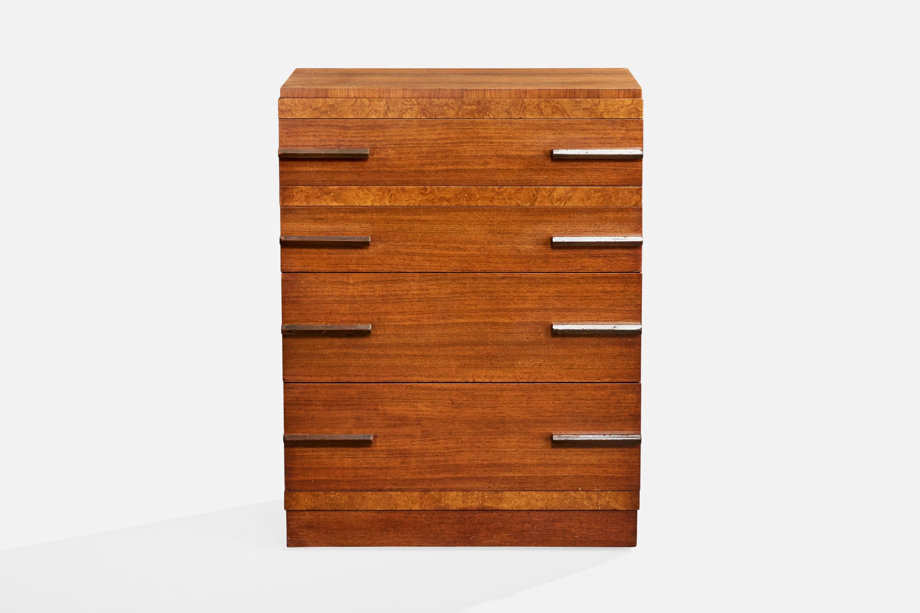 Mid-Century moderno Flint & Horner, Chest of Drawers, Wood, USA, 1940s in vendita