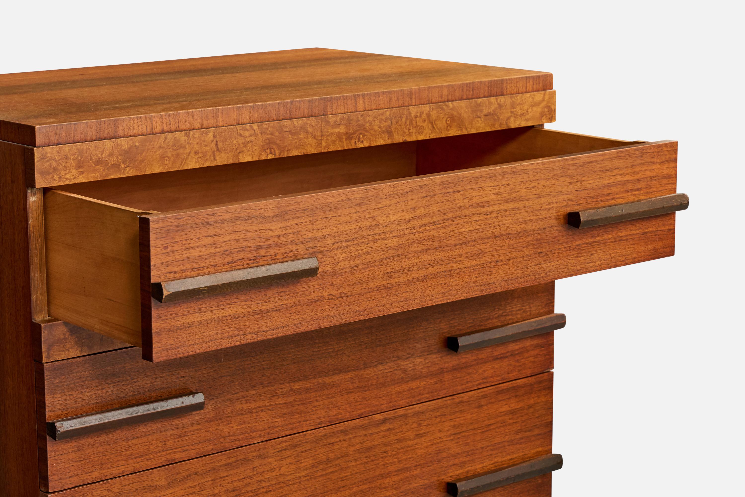 Metà XX secolo Flint & Horner, Chest of Drawers, Wood, USA, 1940s in vendita