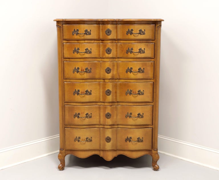 FLINT and HORNER Maple French Provincial Serpentine Chest of Drawers at 1stDibs flint and