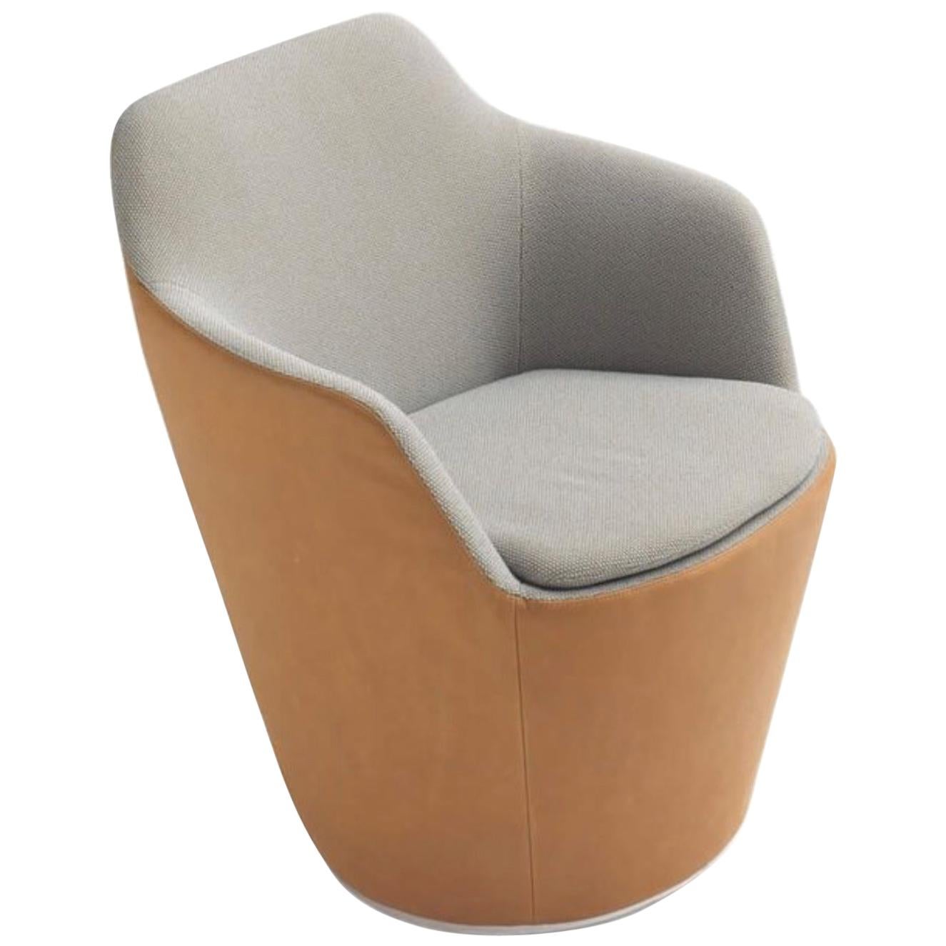 Flint Revolving Armchair by Jehs & Laub in Fabric or Leather for COR For Sale