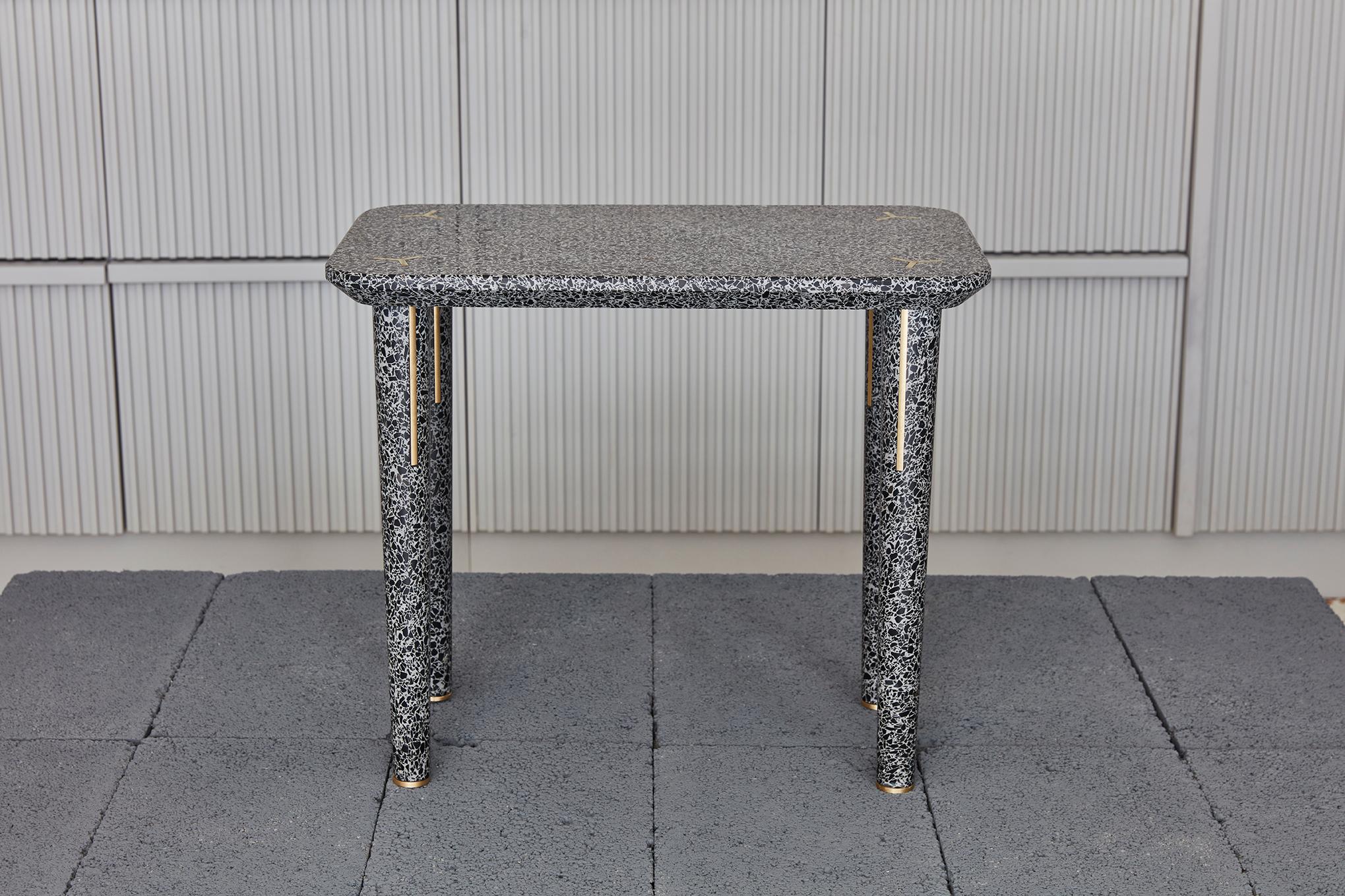 Hand-Crafted FLINT Short Nesting table For Sale