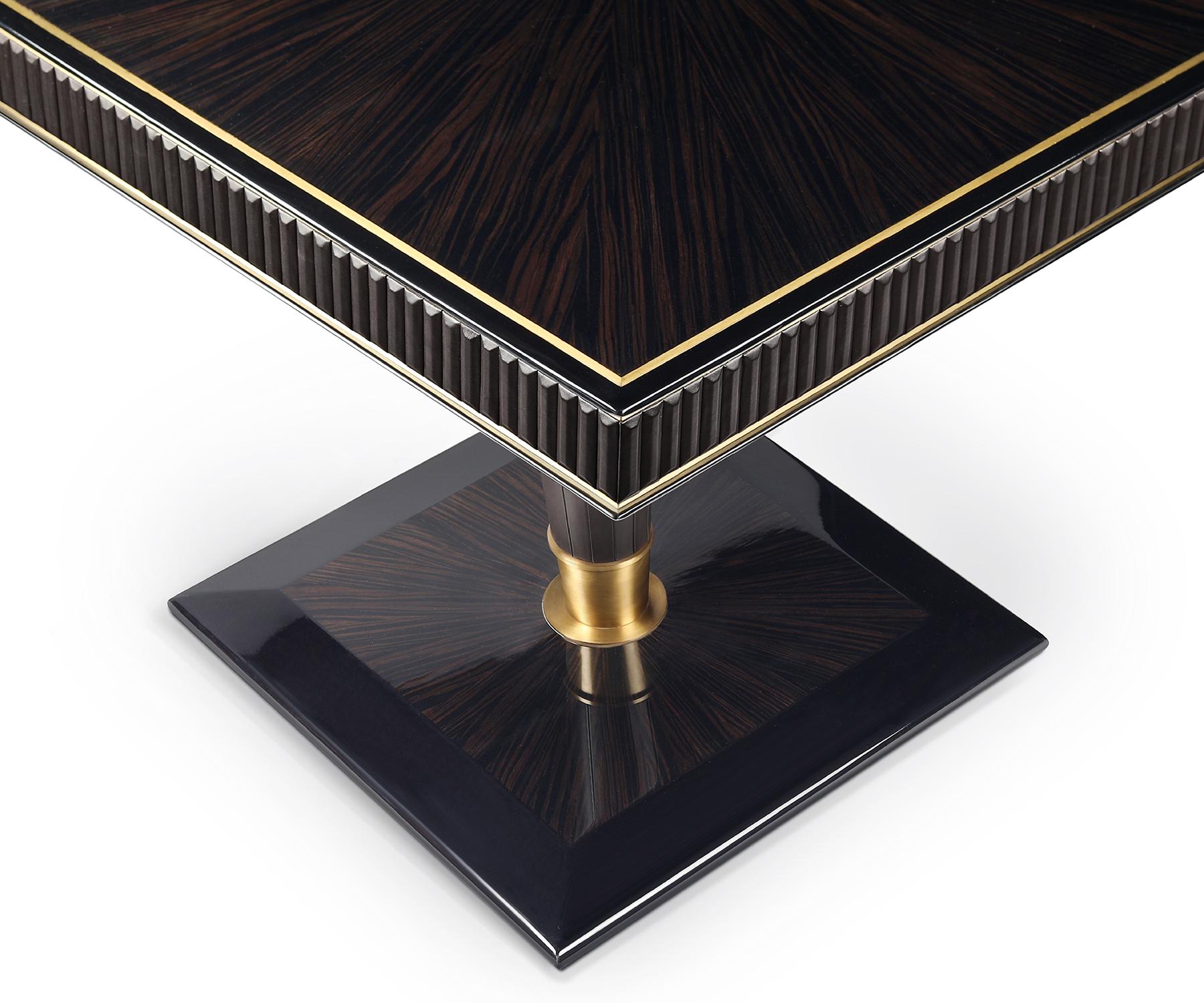 Hand-Crafted Flint Table by Madheke For Sale