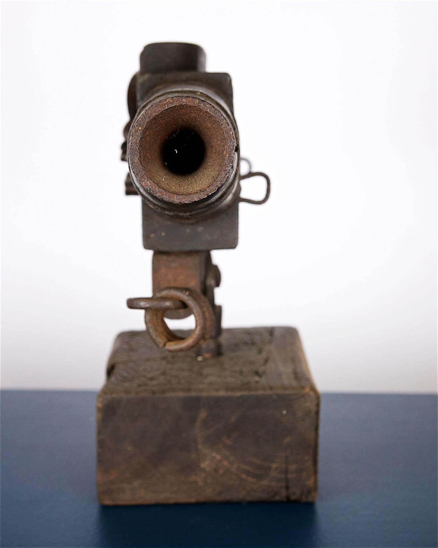Flintlock Alarm Gun with Flared Barrel, circa 1800 In Good Condition In Stratford upon Avon, GB