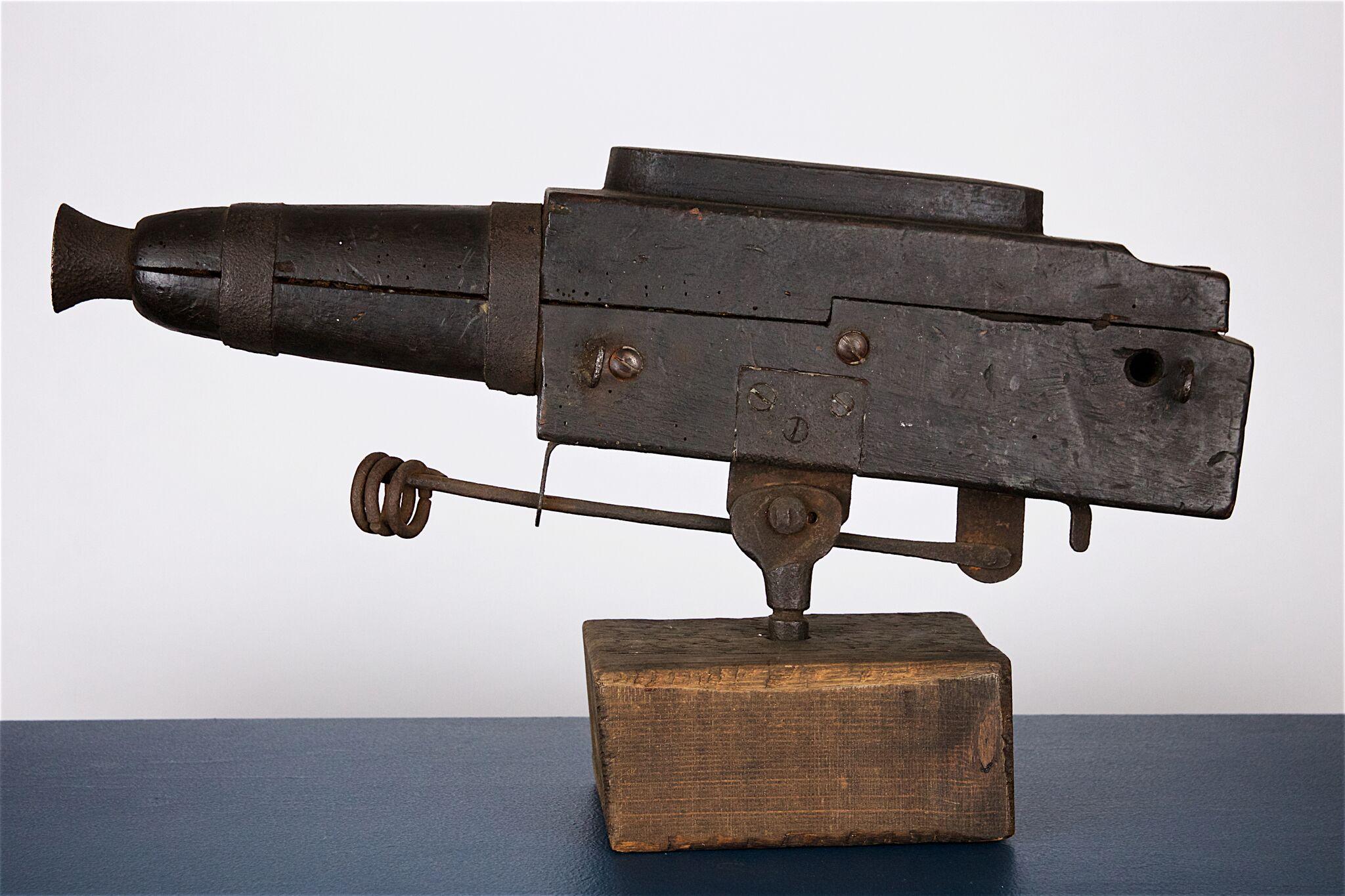 Iron Flintlock Alarm Gun with Flared Barrel, circa 1800