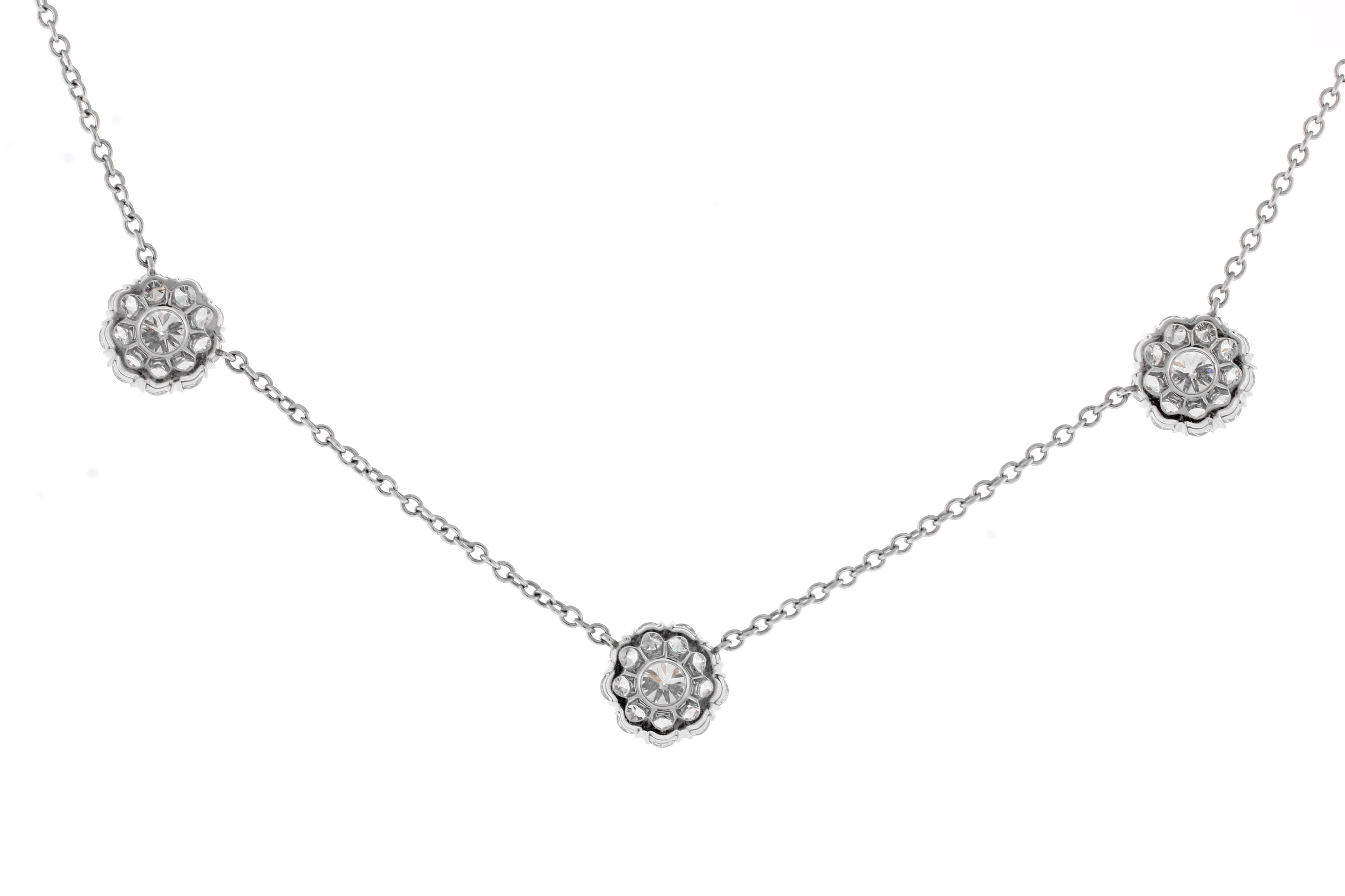 Women's or Men's Fiore Five Station Diamond Necklace