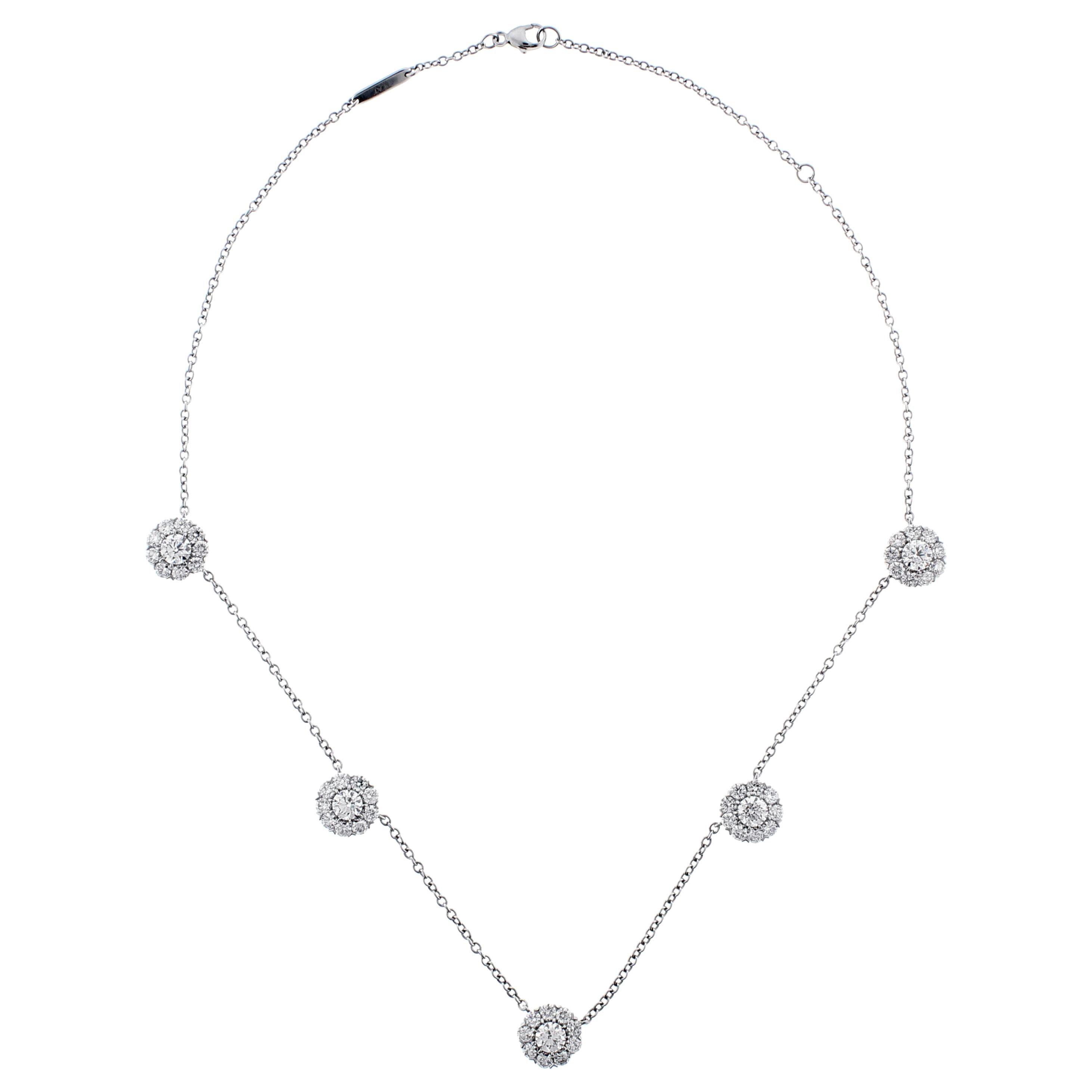 Fiore Five Station Diamond Necklace